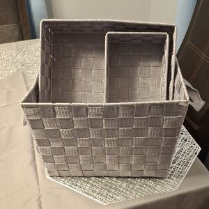 Woven Lavender Storage Basket Set